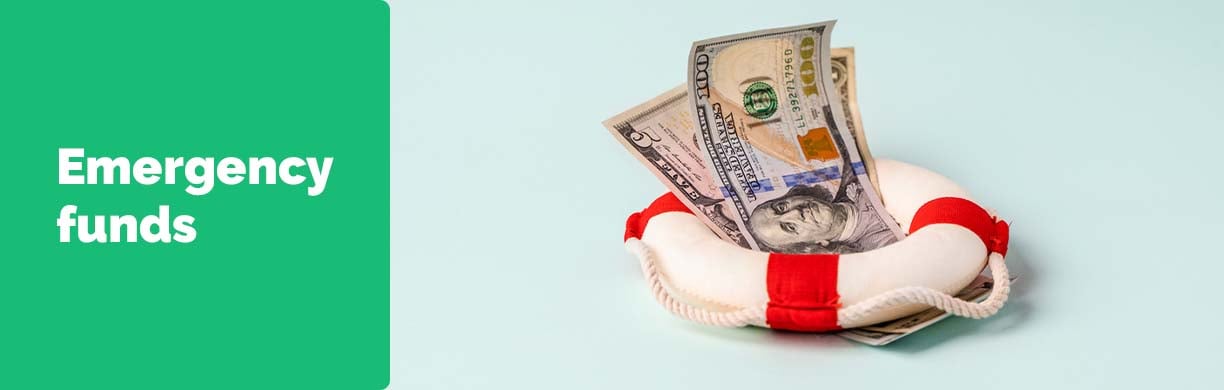 set up an emergency fund to save money 