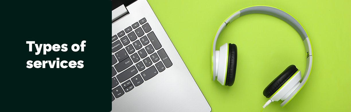 types of transcription services